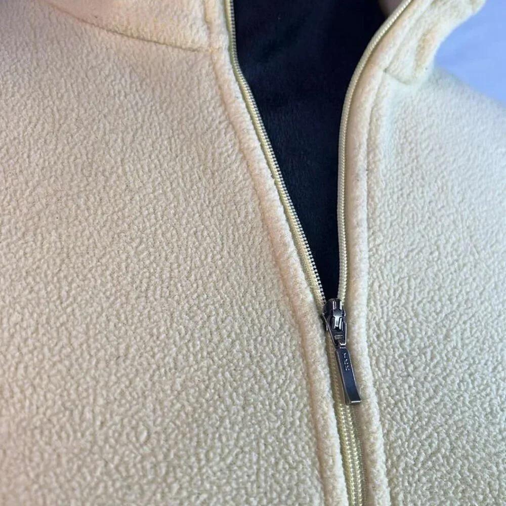 L.L. Bean 1/4 Zip Yellow‎ Fleece Lagenlook Luxury Classic Casual Outdoors Basic